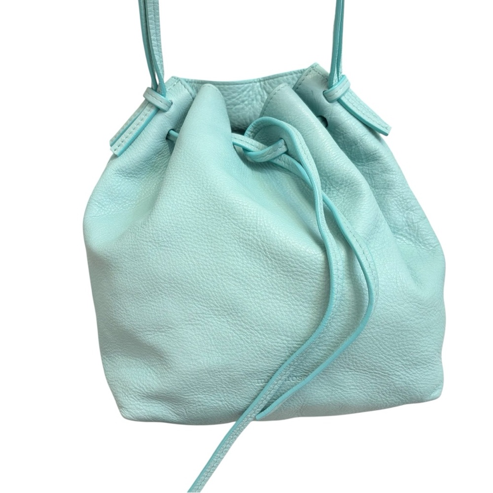 Mint & Rose Made in Spain blue drawstring bucket bag
